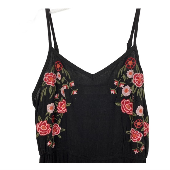 Time And Tru Black Maxi  Floral Dress - Picture 3 of 9